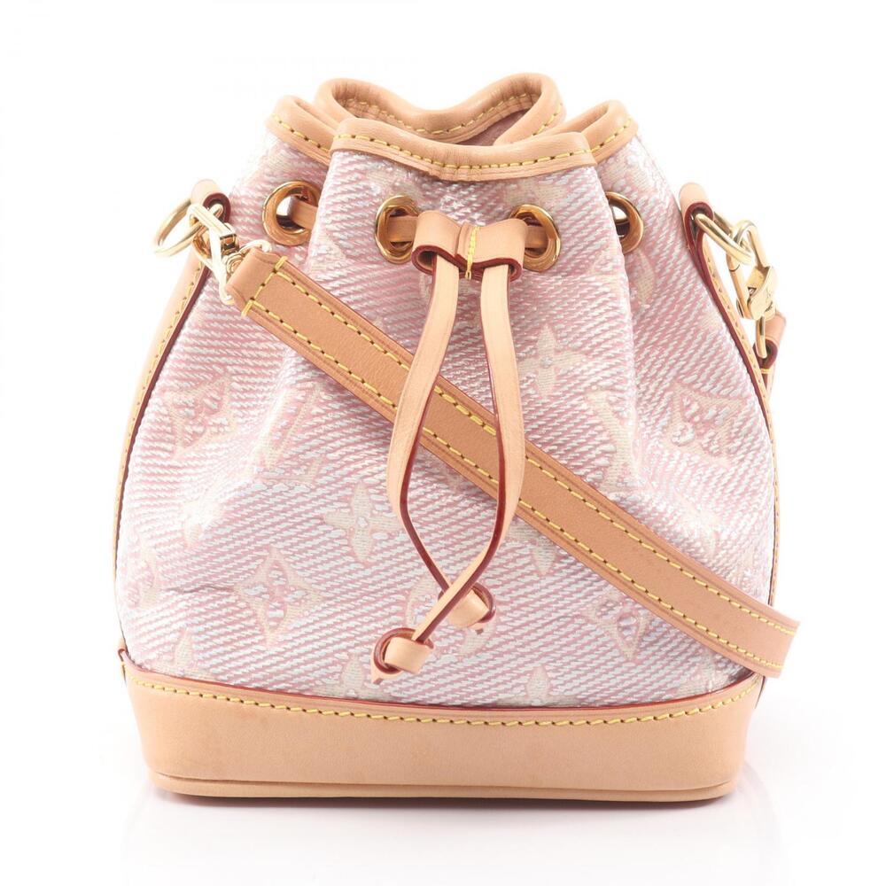 Louis Vuitton Handbag Leather Monogram Laminated Jacquard Pink Brown